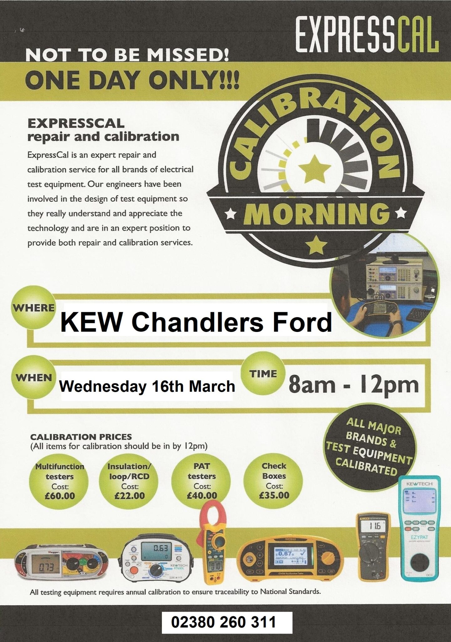 Calibration Day at KEW Chandlers Ford