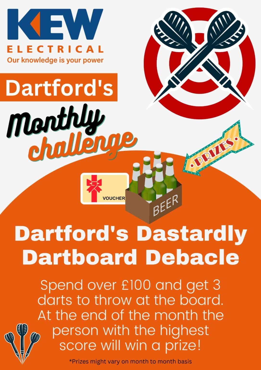 KEW Dartford Darts Competition is on!